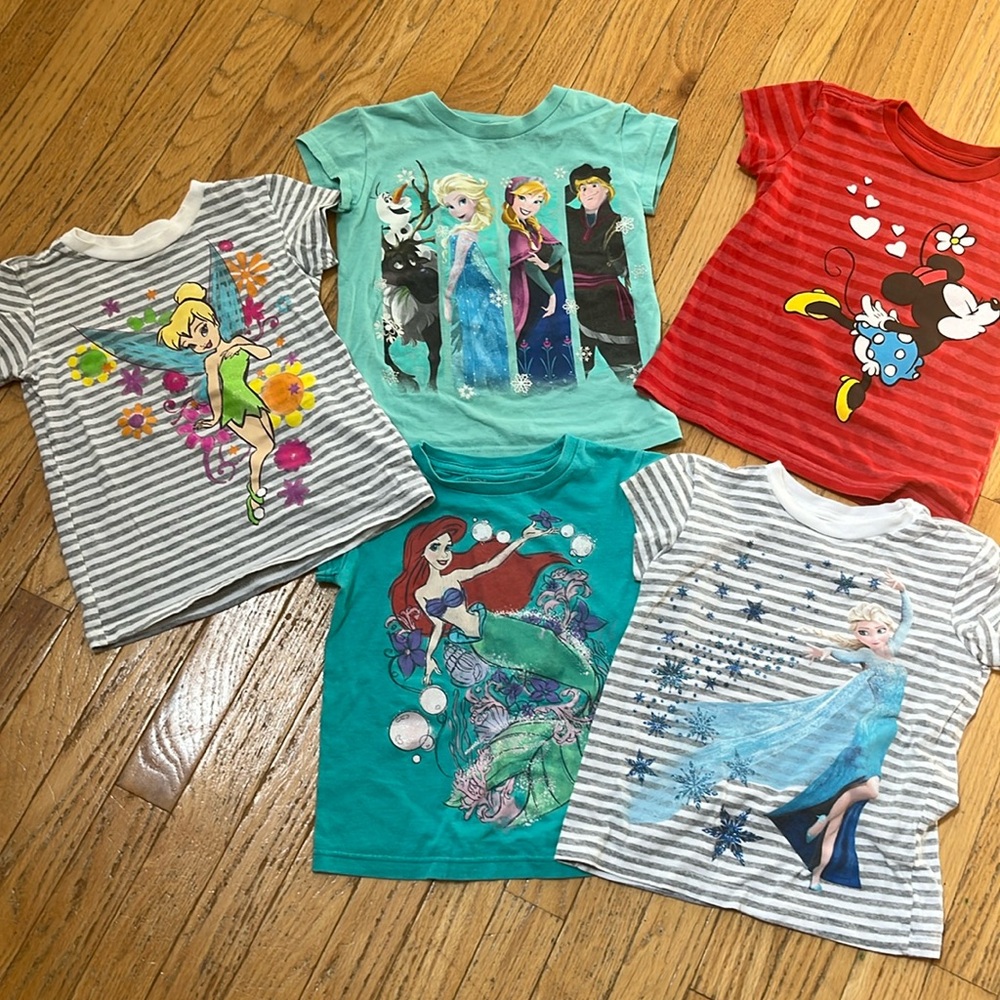 Disney store shirts bundle all size 5-6